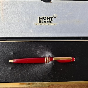 Montblanc Burgundy Ballpoint Pen - Etsy