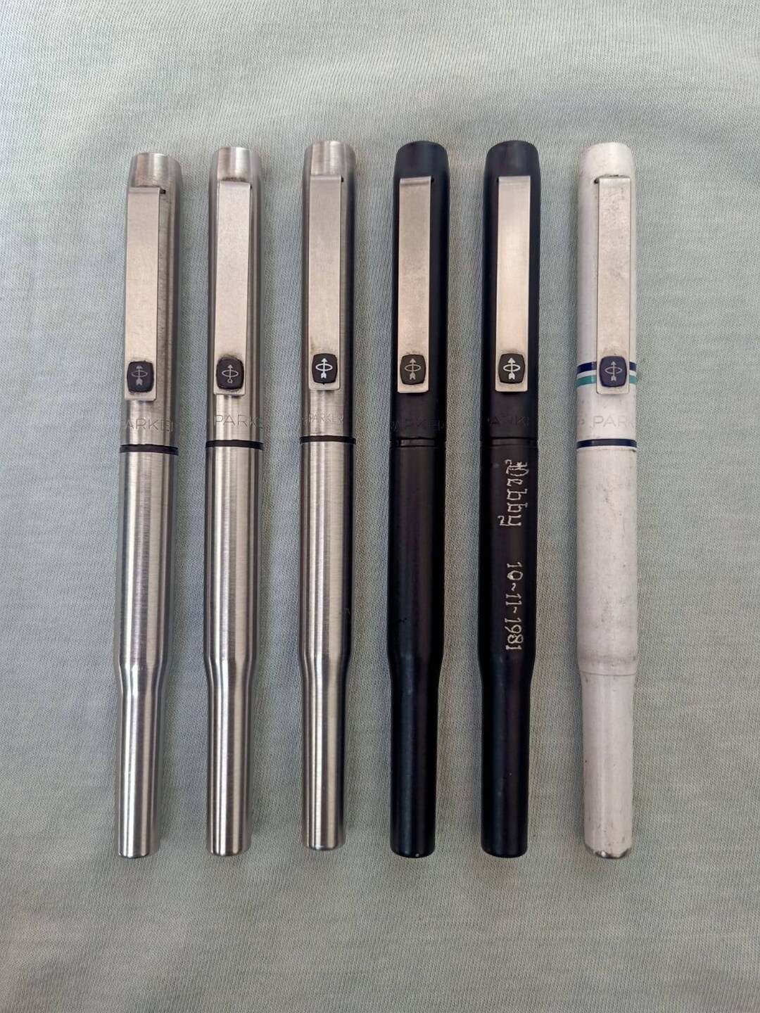 Lot 6 Parker 25 Fountain Pen 3 Stainless Steel 2 Black Pvd - Etsy