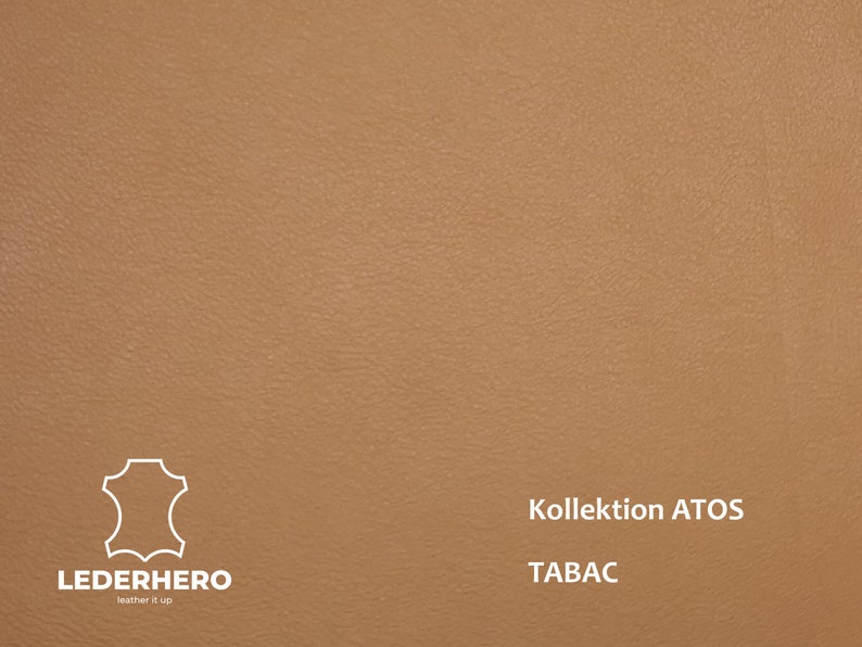 High-quality Italian cowhide, leather cutting, nappa leather Tabac - D32815