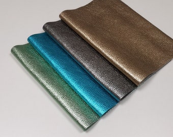 Italian cowhide leather GLITTER, pigmented, leather cuts, shimmer look, glitter