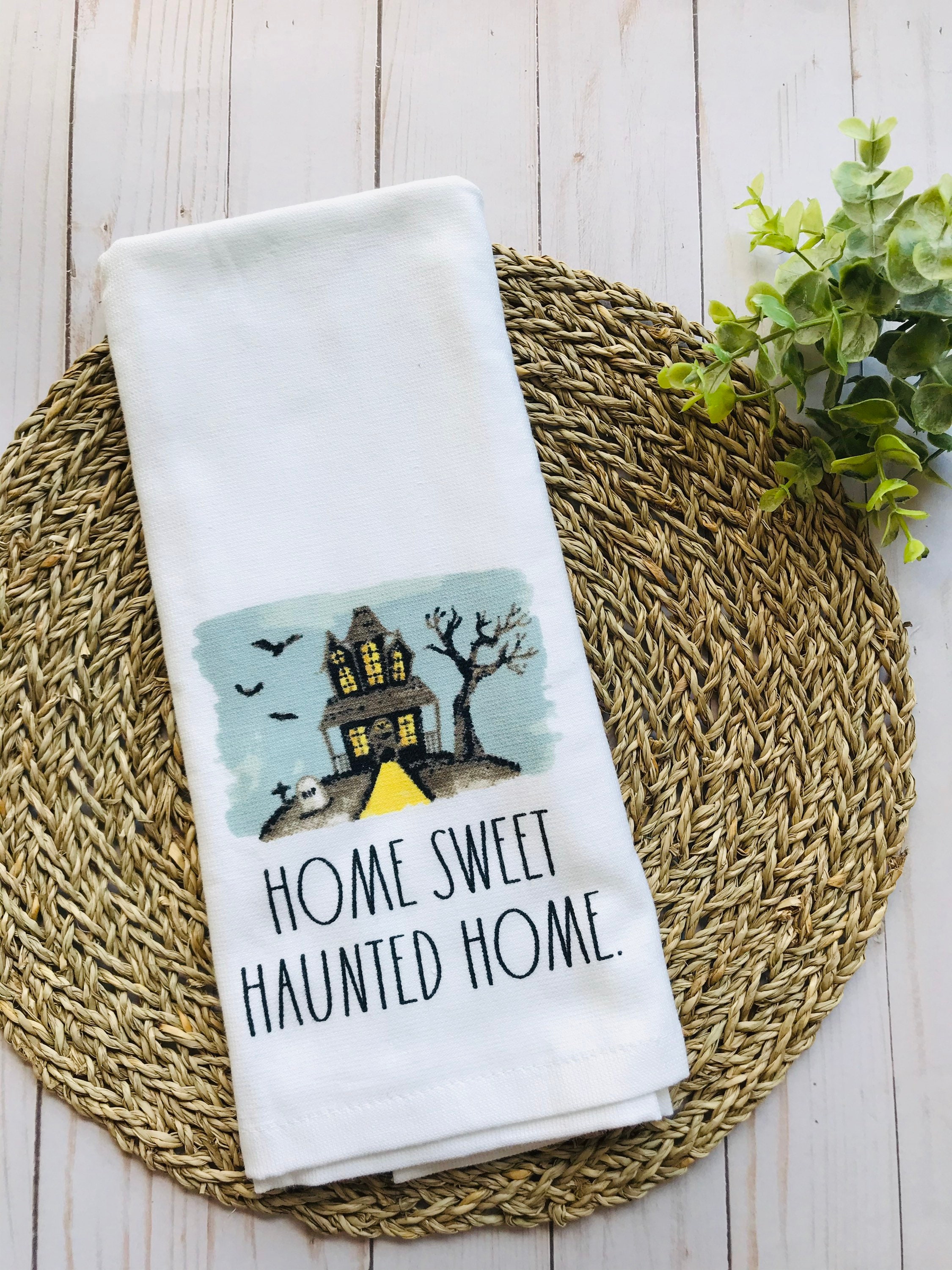 The Holiday Aisle® Home Haunted Happy Halloween Cotton Tea Towels Kitchen