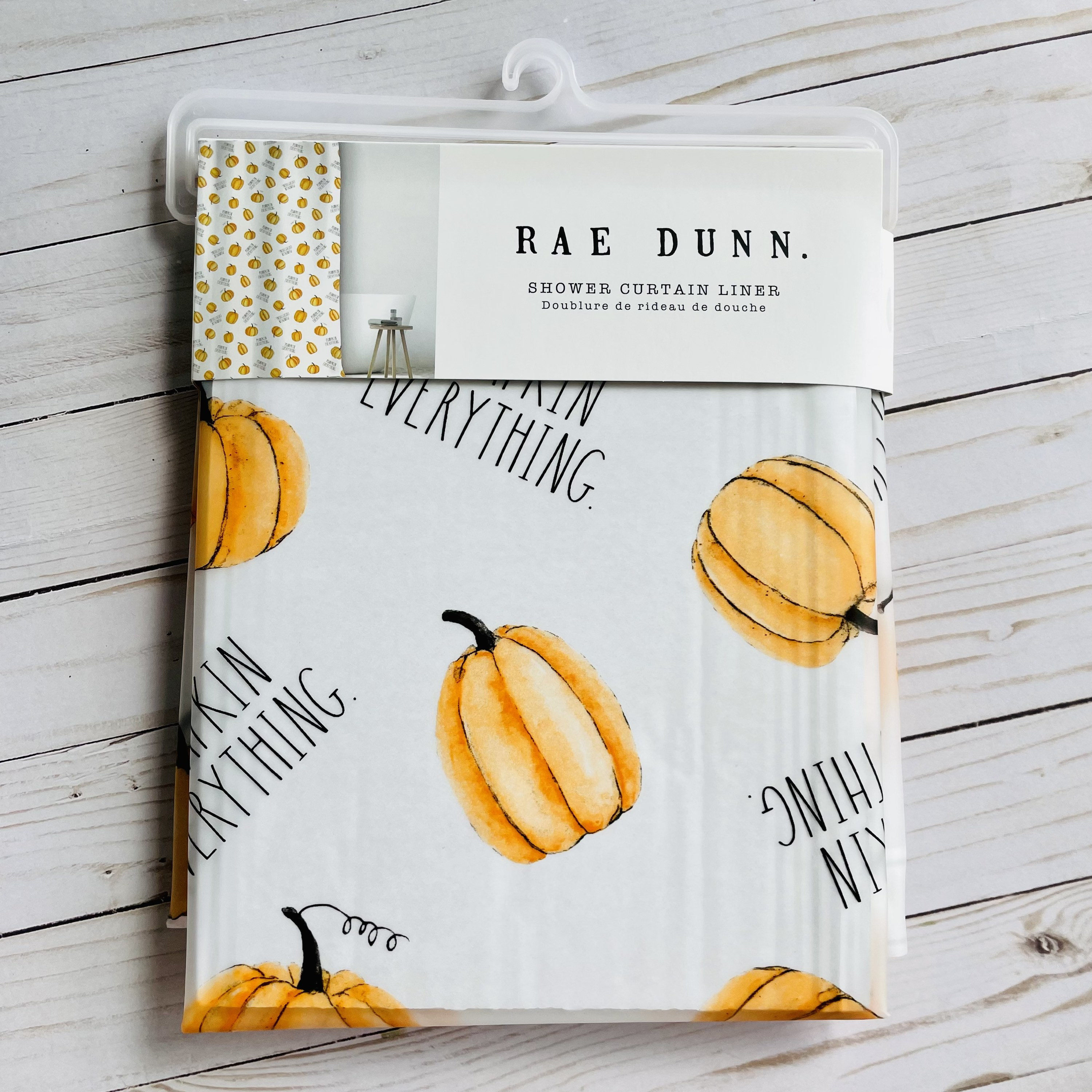 Rae Dunn Shower Curtain fall Bathroom Decor Halloween Shower