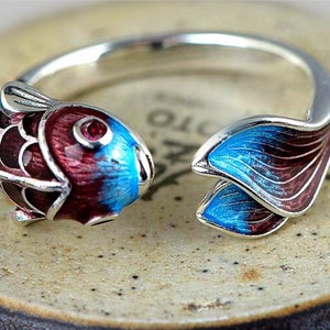 Luckly Koi Fish Ring, Koi Fish Ring, Adjustable Opening Ring, Fish ...