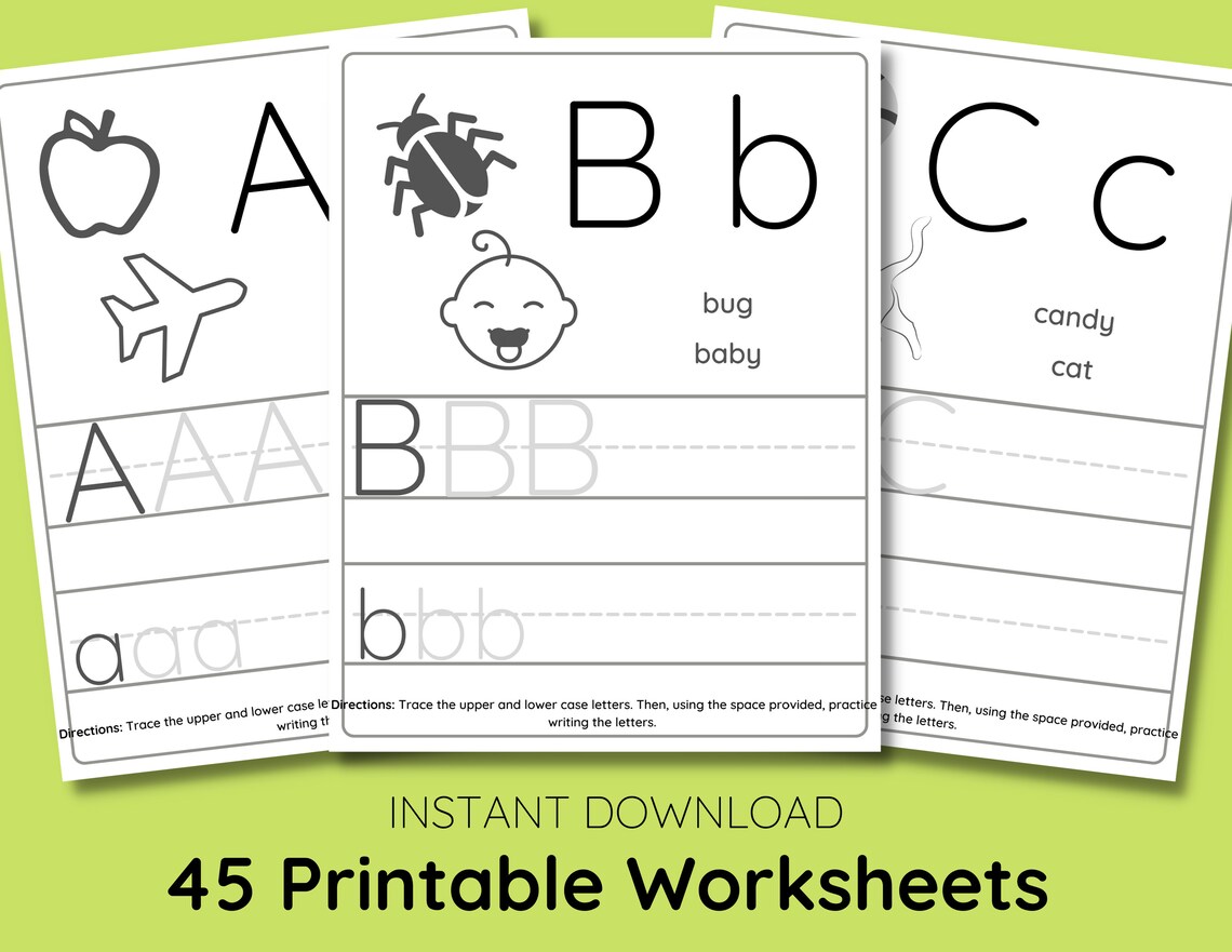 My ABC Practice book Kindergarten Ages 5 Printable | Etsy