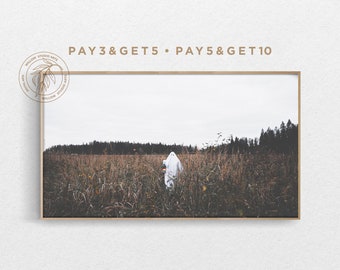 4K Halloween Samsung Frame TV Art, Spooky White Sheet Ghost, Evil Creepy TV Art, Dark Horror Halloween Digital Art