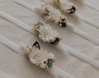 Bracelet fleuri ruban sur mesure , bracelet en fleurs séchées et stabilisées personnalisé ideal demoiselle d'honneur et témoin
