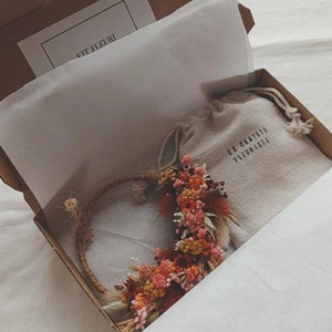 BOX FLEURIE SOL: Small gift box of dried and stabilized flowers, mini flower box for gift, gift idea, flower kit, Christmas gift