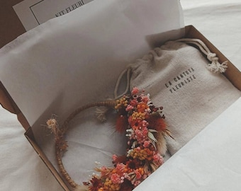 BOX FLEURIE SOL : Petit coffret cadeau fleurs séchées et stabilisées, mini box fleurie pour cadeau, idée cadeau, kit fleuri, cadeau Noël
