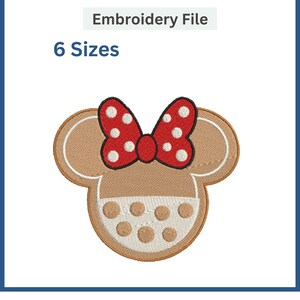 Christmas Ginger cookie | Mouse Inspired Ginger Cookie  Embroidery Design| Christmas Embroidery Design Christmas | Ginger Cookie embroidery