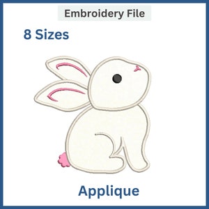 Bunny Applique Embroidery Design | Easter Bunny Embroidery Design | Spring Bunny Embroidery Design | Applique Embroidery design |