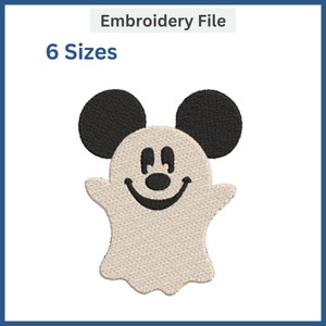 Mouse Ghost Embroidery Design | Mouse Embroidery Design | Halloween Embroidery Design | Halloween ghost
