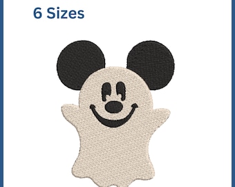 Mouse Ghost Embroidery Design: Halloween Applique (Digital Download)