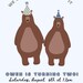 Editable Bear Birthday Party, Beary Invitation,party Hats Birthday ...