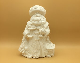 Gare Santa ,Nutcracker Santa 10"H,Bisque Gare Santa. Ceramic Bisque ready to Paint.