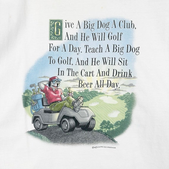 Vintage 00s Big Dogs Golf Graphic T Shirt - image 5