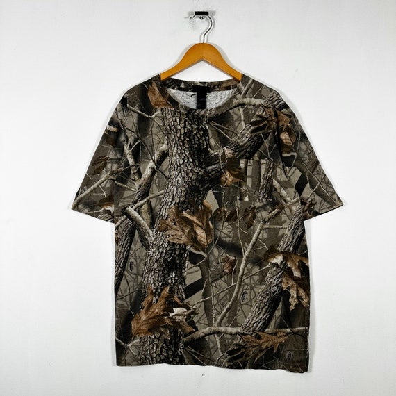XXL Vintage Liberty Realtree Hardwoods 20-200 Camo Pocket T Shirt Men's  Vintage Camouflage Brown Green Hunting Hunter 2XL 