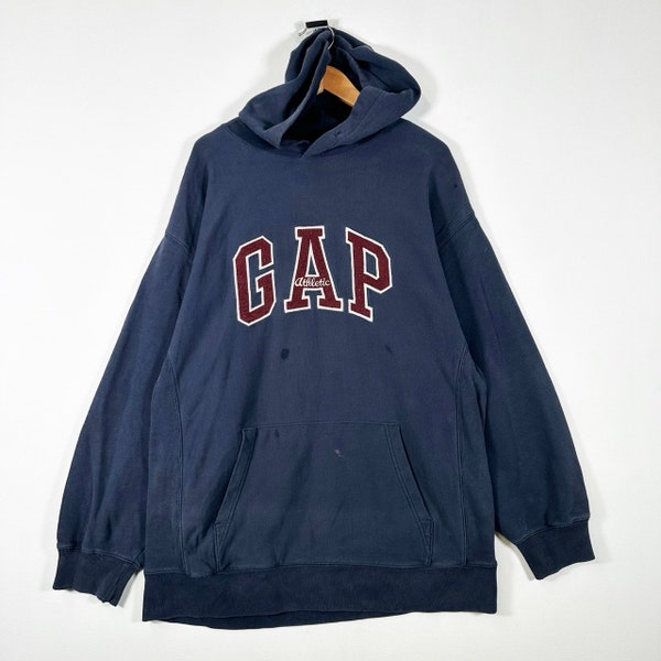 Vintage Gap Athletic Spellout Heavy Hoodie