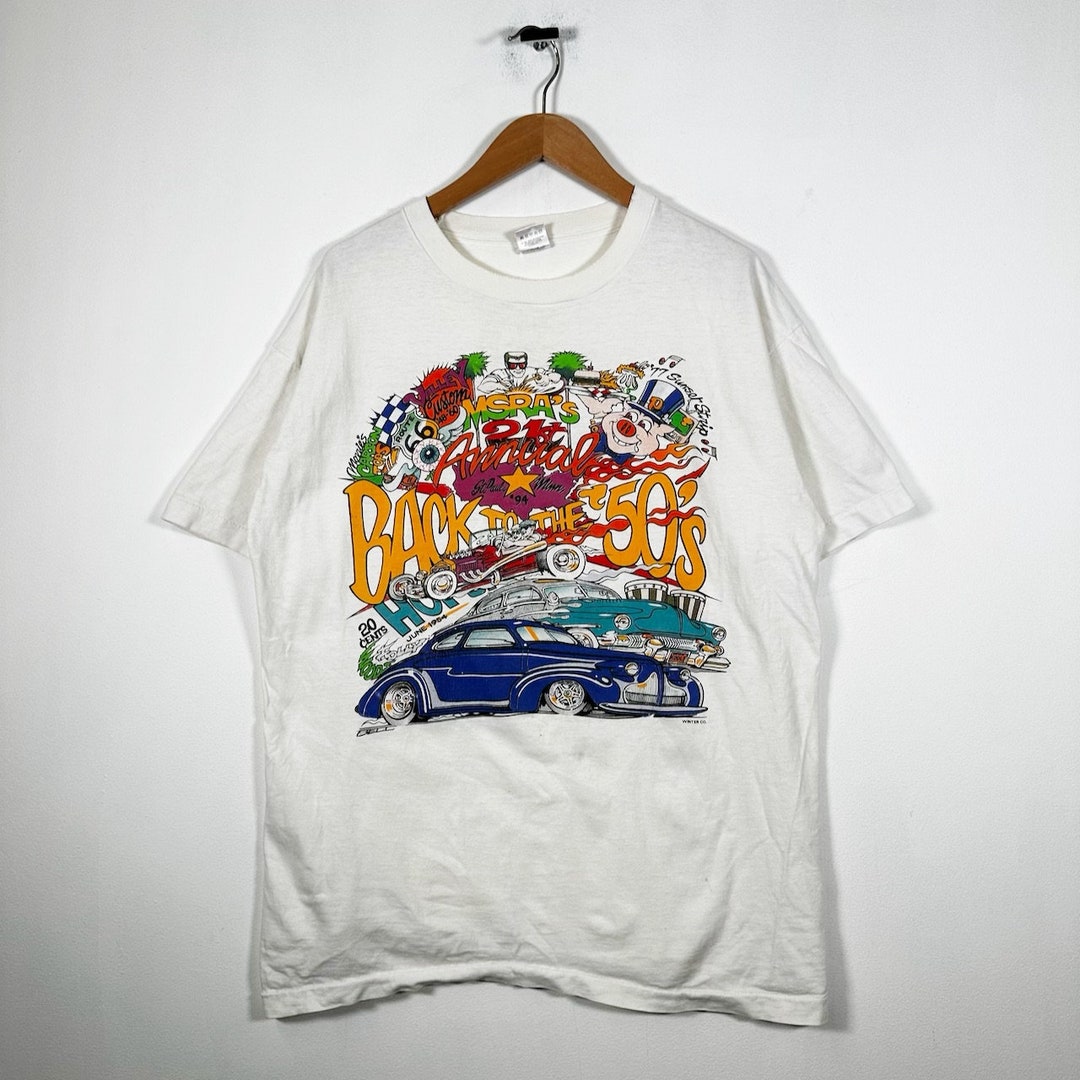 Vintage 1994 MSRA Back to the 50s Racing Graphic Tee Etsy