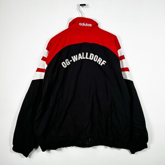 Vintage 90s Adidas Red Striped Lined Jacket - image 4