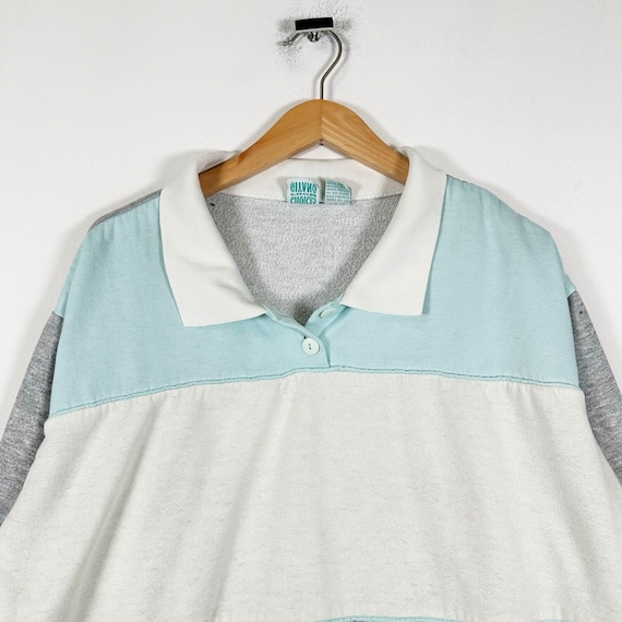 Vintage 90s Collared Coloured Sweater - image 2