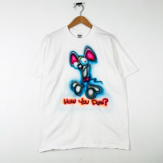 Vintage 00s Y2K How You Doin Custom Spray Painted… - image 1