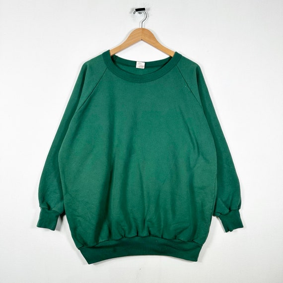 Vintage 80s Made in Canada Green Blank Sweater