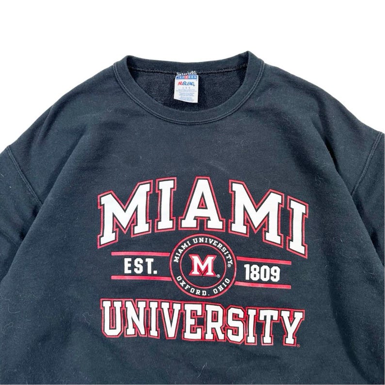 Vintage 00s Miami University Big Print Spell Out Sweater Etsy UK