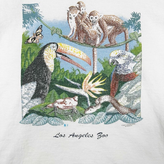 Vintage 90s Los Angeles Zoo Nature Graphic Tee - image 3