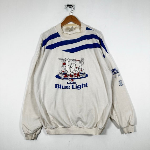 Vintage Rare 90s Labatts Blue Light Curling Graphic Crewneck Etsy