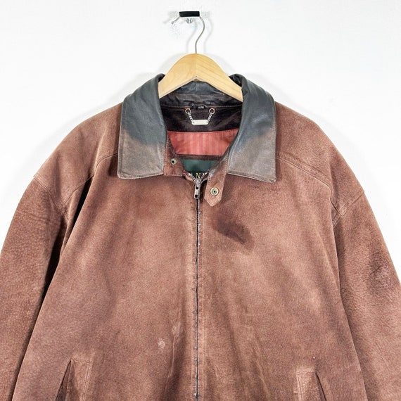 Vintage 90s Danier Leather Suede Zip Up Jacket - image 2