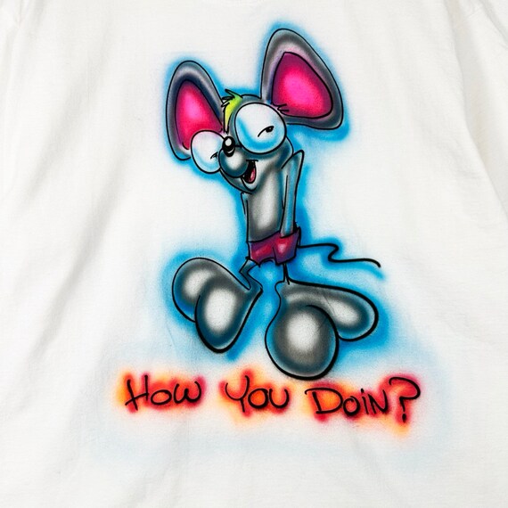 Vintage 00s Y2K How You Doin Custom Spray Painted… - image 3