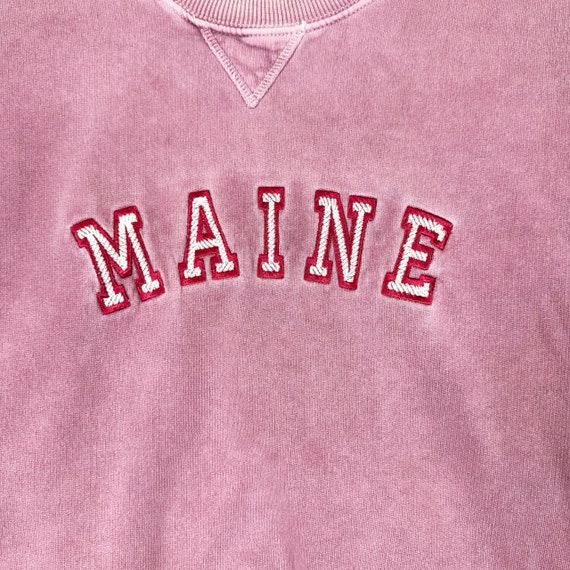 Vintage 90s Maine Spellout City Graphic Sweater - image 3