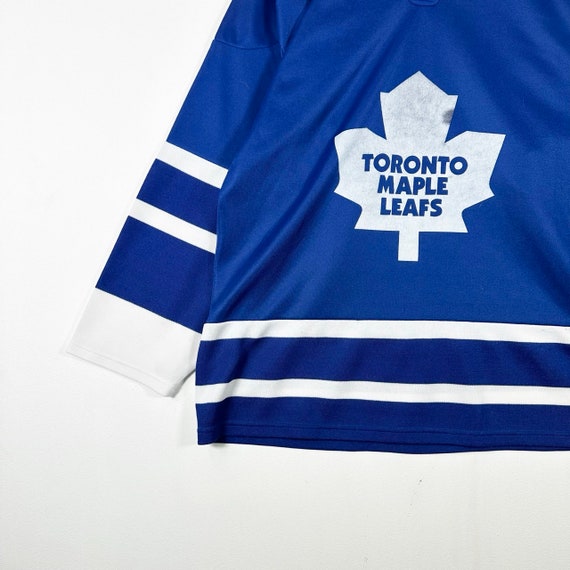 Vintage 90s Blue Toronto Maple Leafs Warmup NHL J… - image 3