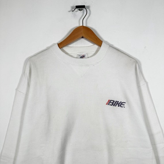 Vintage 90s Rare Deadstock Team Bike White Embroi… - image 2