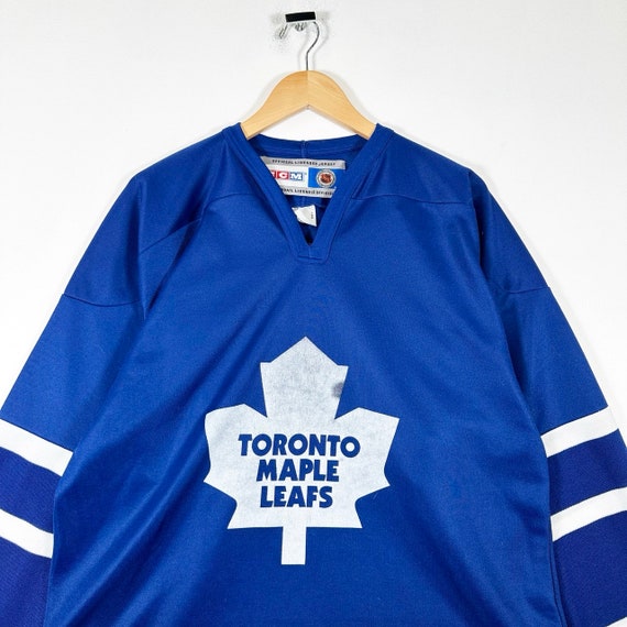 Vintage 90s Blue Toronto Maple Leafs Warmup NHL J… - image 2