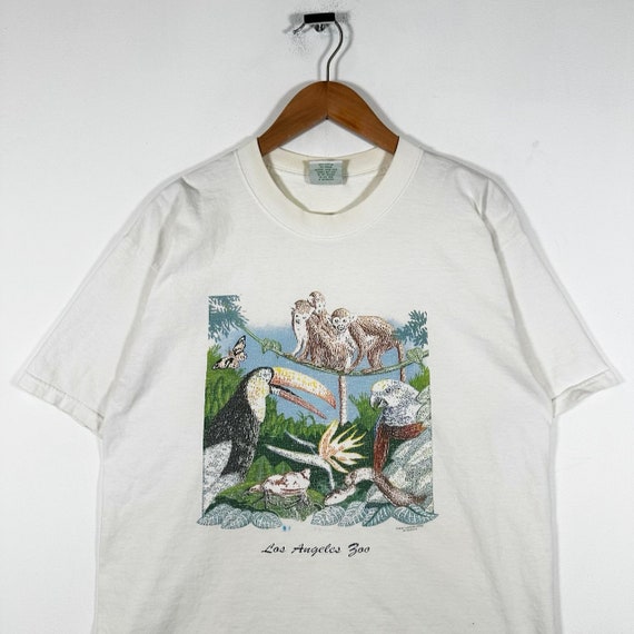 Vintage 90s Los Angeles Zoo Nature Graphic Tee - image 2