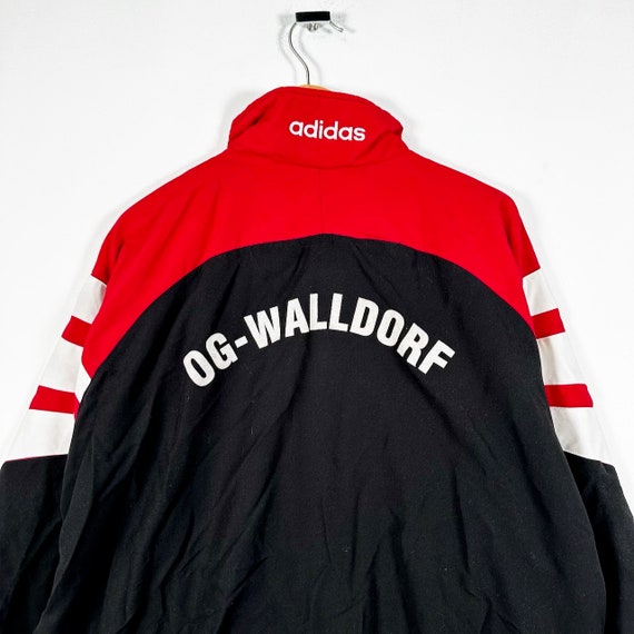 Vintage 90s Adidas Red Striped Lined Jacket - image 5