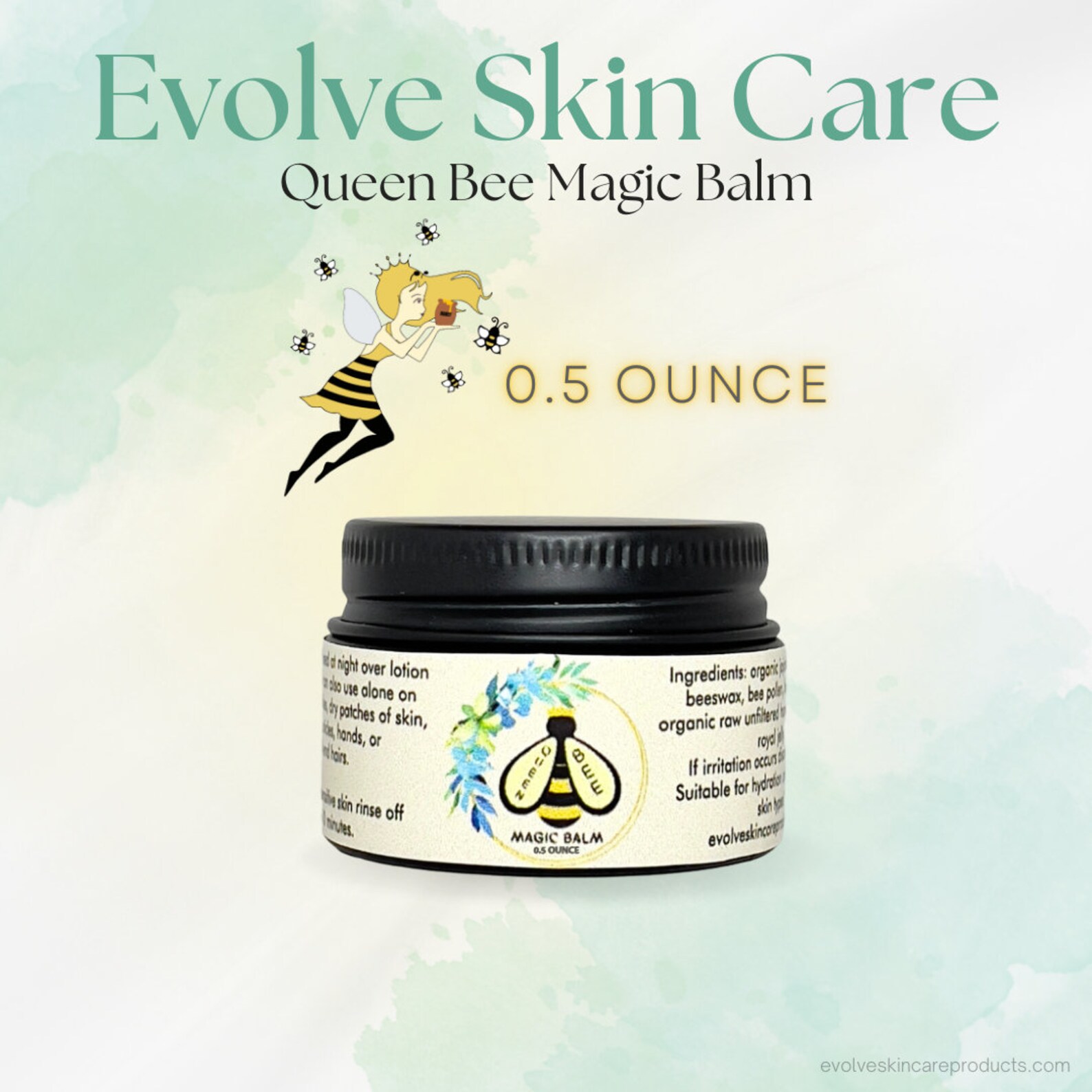 Organic Royal Jelly Face Cream With Bee Pollen, Honey, Bee Propolis