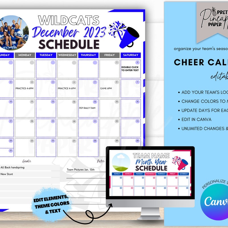 2025 Cheer Calendar Etsy