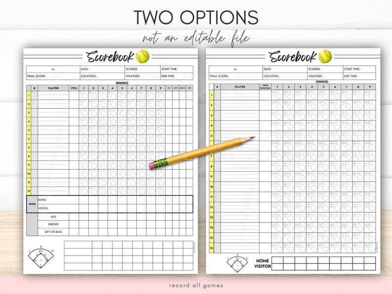 Printable Softball Team Scorebook - Il 794xN.4628940373 Hnj3