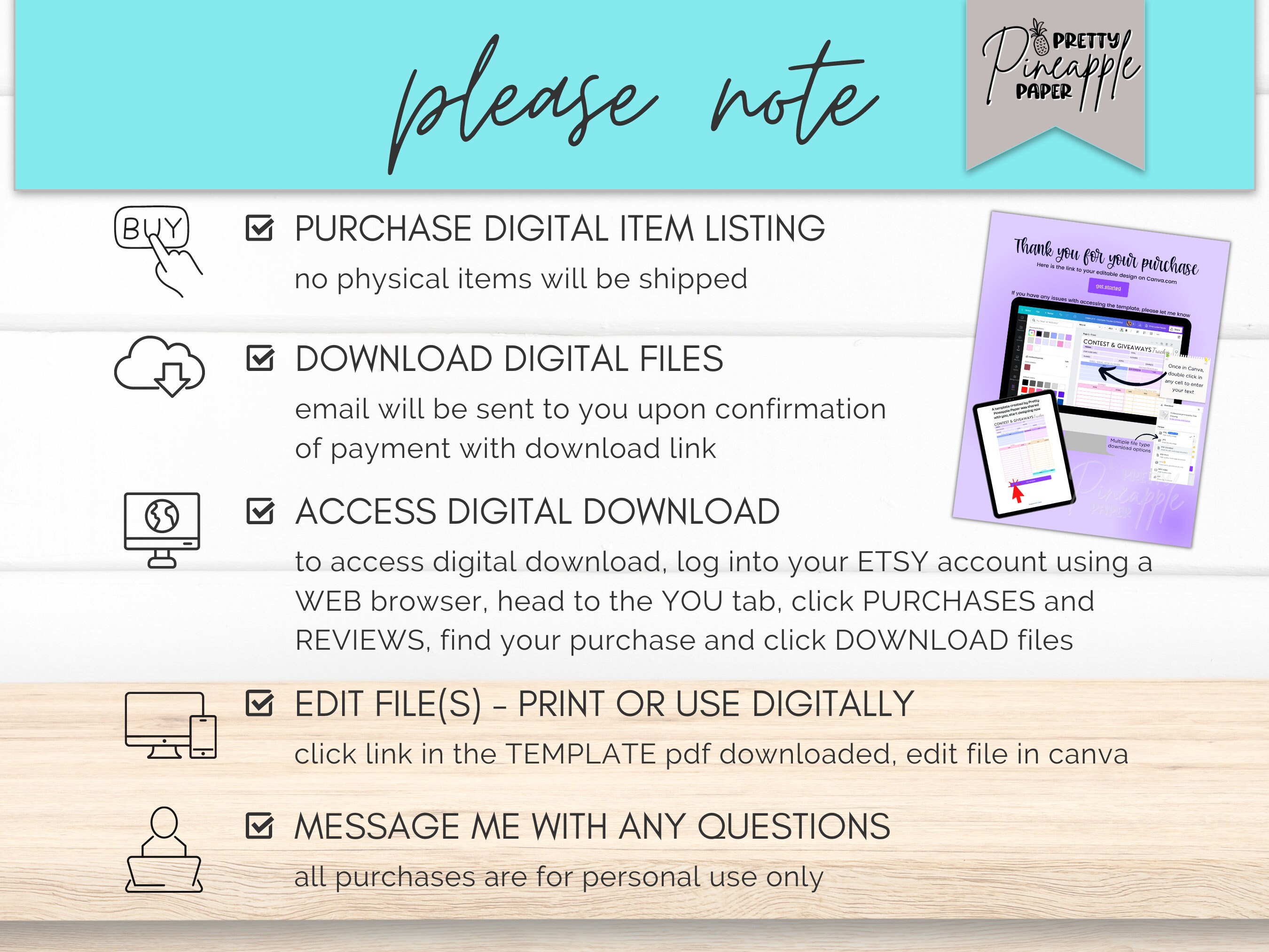 Editable Contest and Giveaway Tracker Instant Download Edit in Canva ...