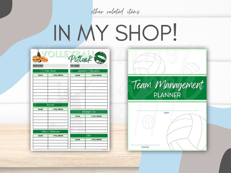 Editable Volleyball Organizer Planner Bundle Pages Coach Etsy