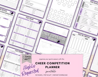 Printable Cheer Competition Planner for Coach, Captain, Cheer Squad, All Star Cheerleaders, Travel Planning, Fundraisers, NON-EDITABLE