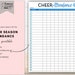 Printable Cheer Season Attendance Sheet Instant Download Template ...