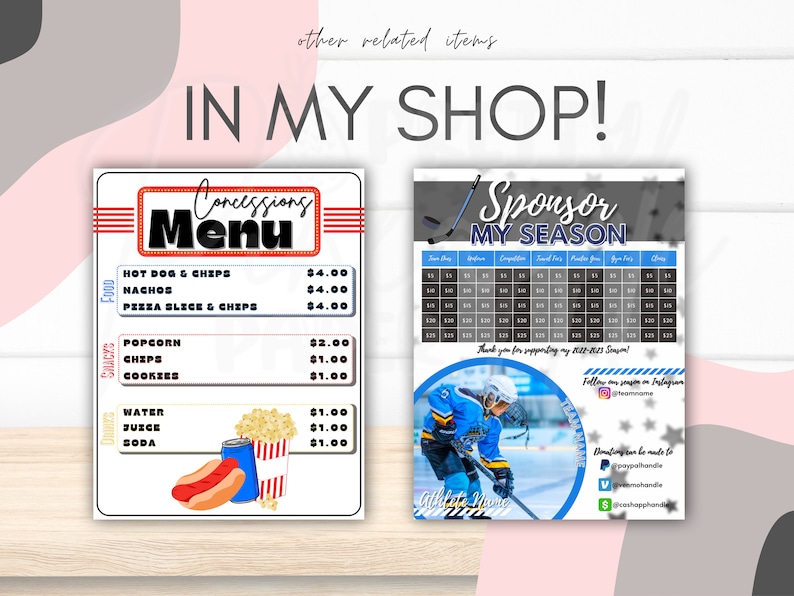 Printable Hockey Team Management Planner for Coach and Team Mom, Game