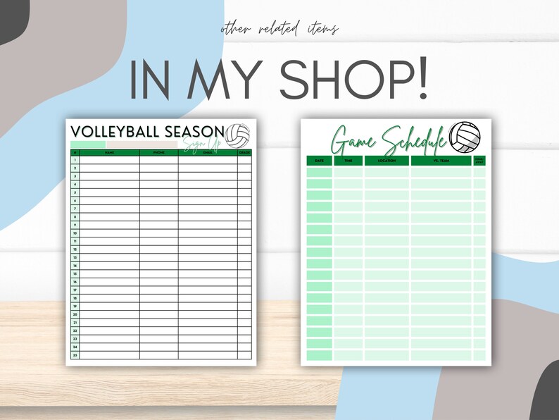 Volleyball Router Template Editable Volleyball Roster Template, Game Day Team Info, Coach Planner ...