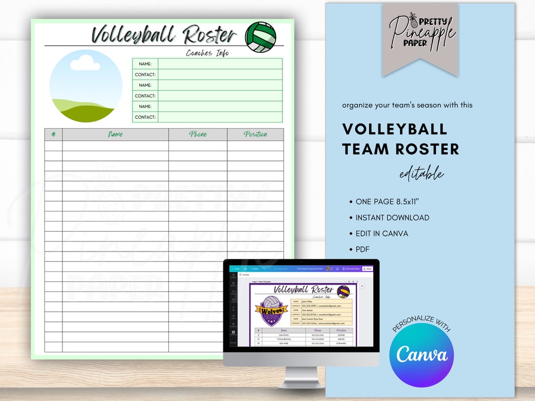 editable-volleyball-roster-template-game-day-team-info-coach-planner