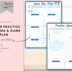 Printable Cheer Game Day Plan and Practice Agenda, Instant Download Template, Cheerleader, Sports, School, Cheer Squad, Team Captain, Coach