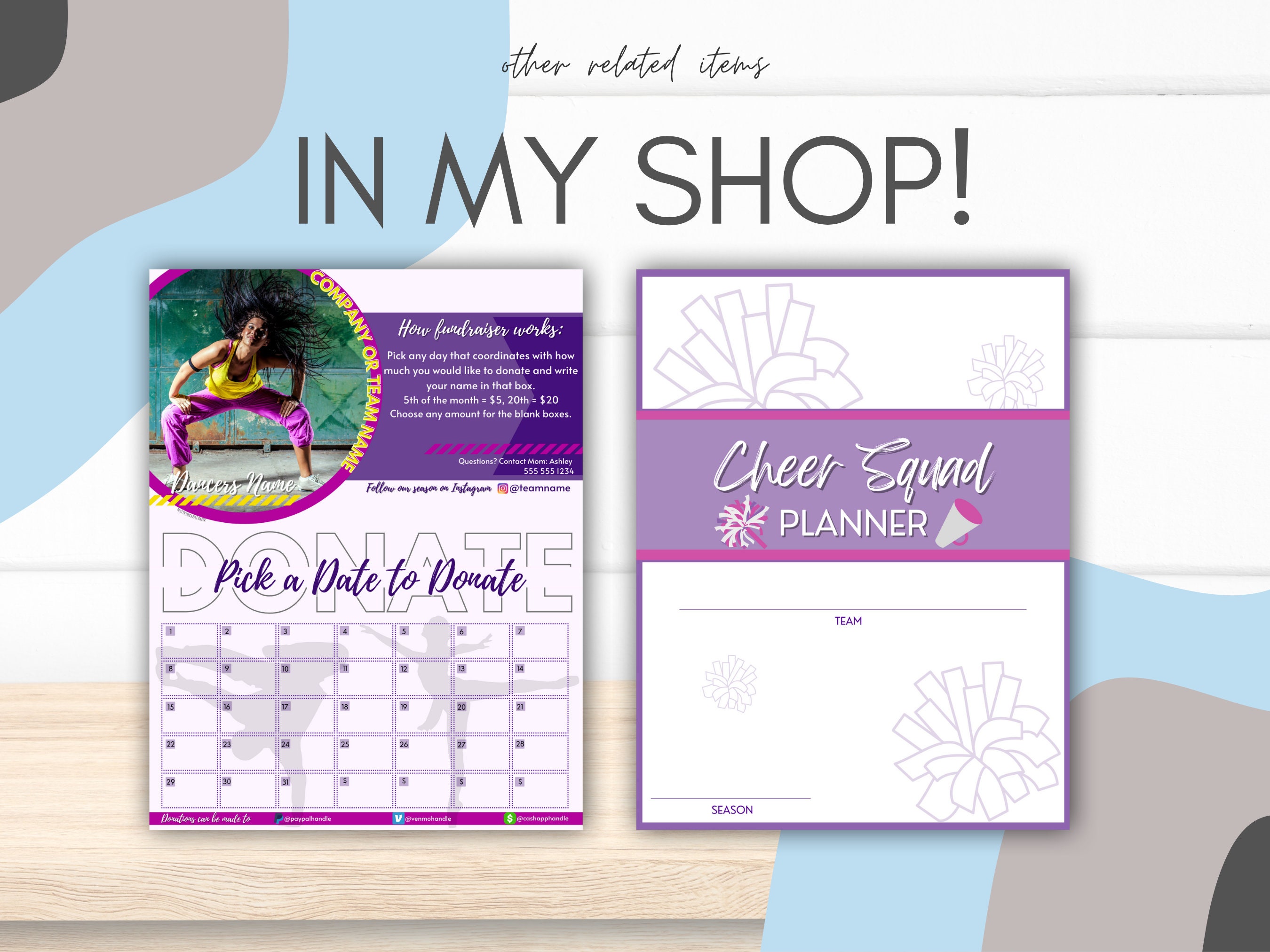 Editable Pageant Calendar Fundraiser Template, Pick a Date to Donate Editable Pageant Calendar Fundraiser Template, Pick a Date to Donate