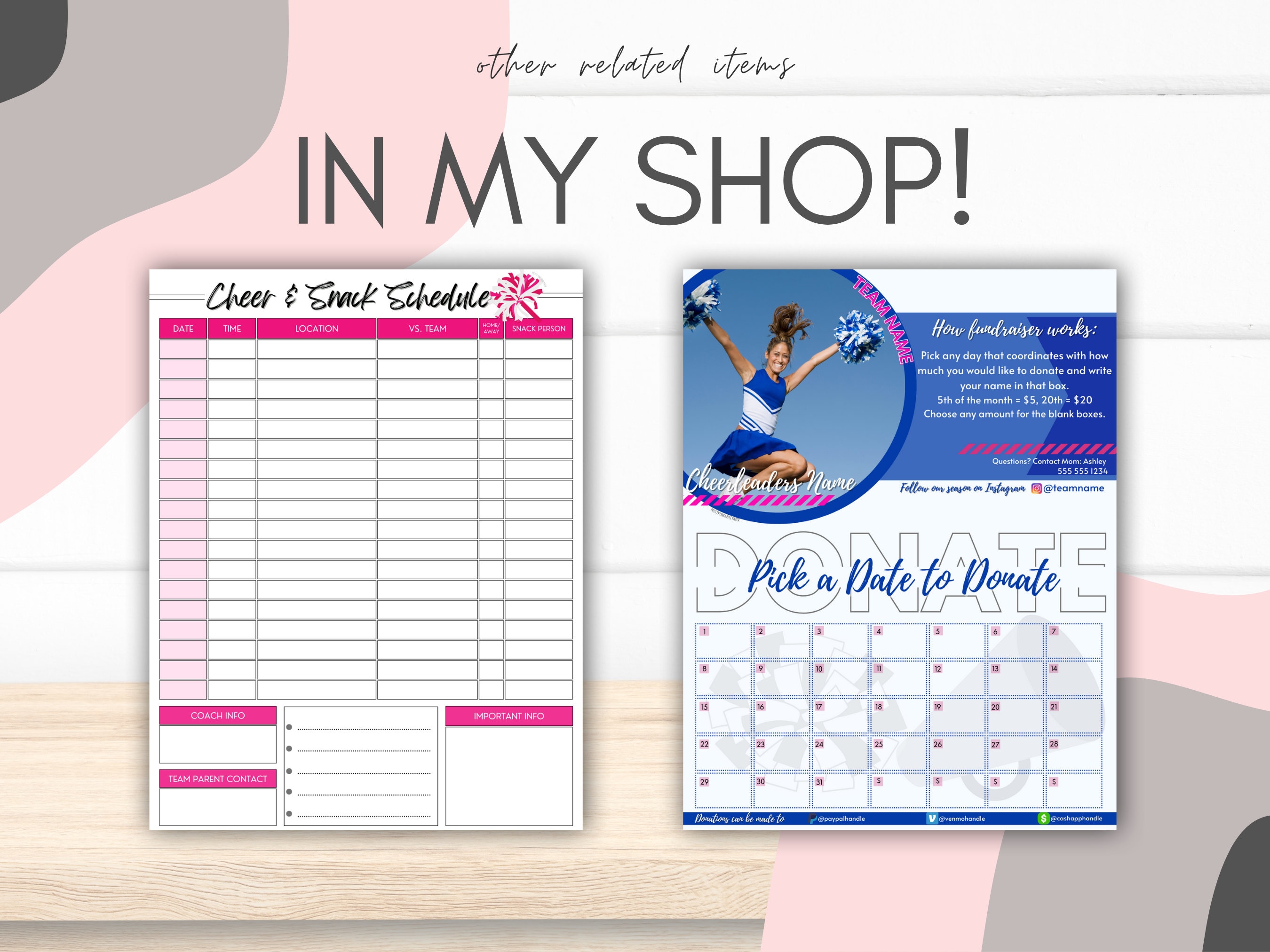 Printable Cheer Season Attendance Sheet Instant Download Template ...